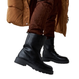 Crne izolirane gležnjače s patentnim zatvaračem Oakdale crna