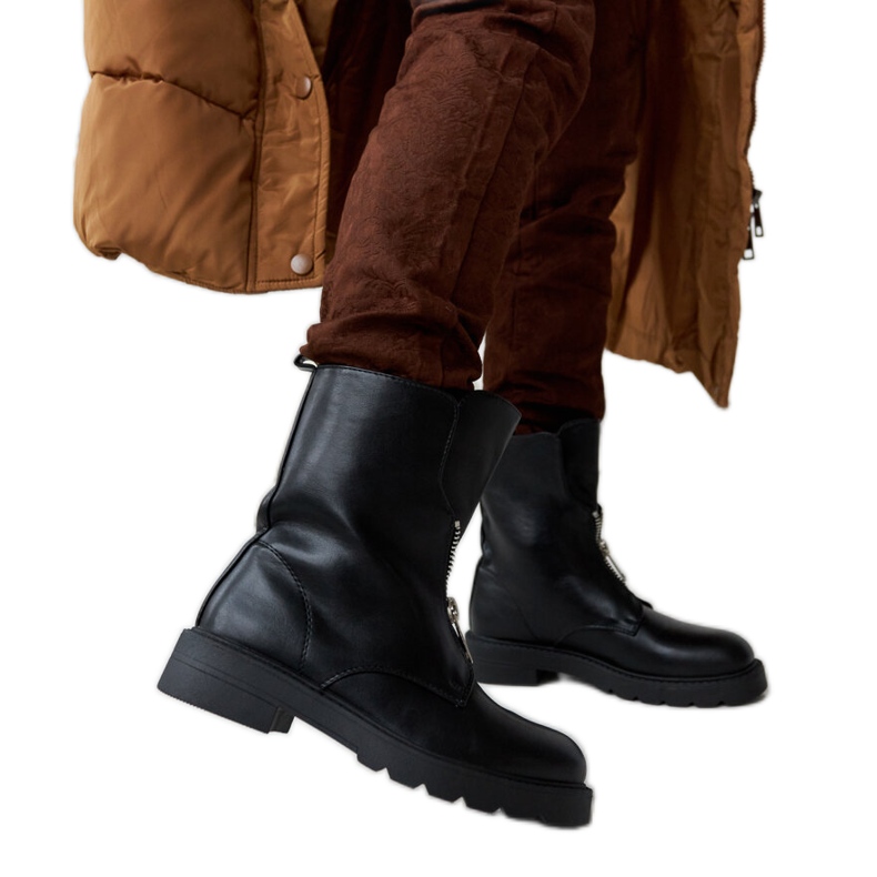 Crne izolirane gležnjače s patentnim zatvaračem Oakdale crno