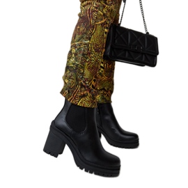 Layman crne gležnjače s niskom petom crna