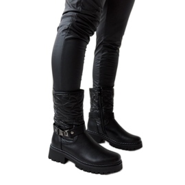 Crne izolirane gležnjače s ukrasnim Lido remenom crna