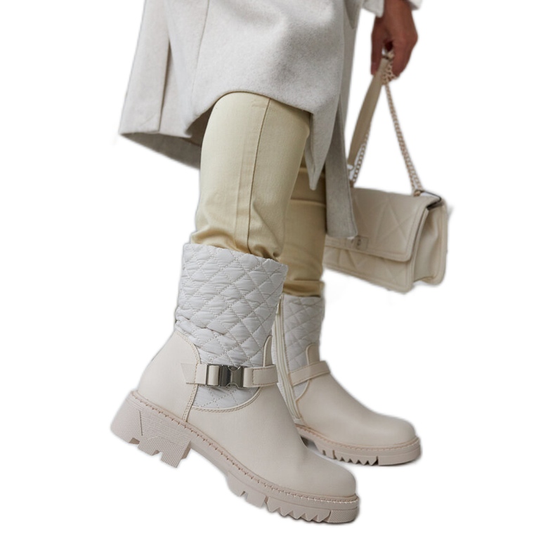 Bež gležnjače s ukrasnim Brembo prošivanjem