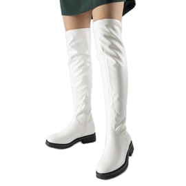 Bijele duge čizme s tamnim Sisson potplatom bijela