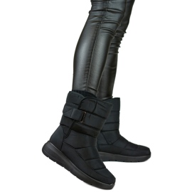 Udobne čizme za snijeg, zimske čizme, prošivene gležnjače, izolirane čičkom crna