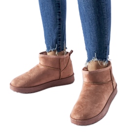 Ružičaste Guglielma izolirane kratke čizme za snijeg crno