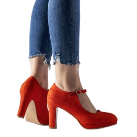 Narančaste cipele s visokom petom i Serri kopčanjem narančasta