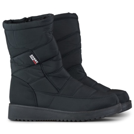 Ženske izolirane čizme za snijeg, prošiveno krzno, niska platforma crna