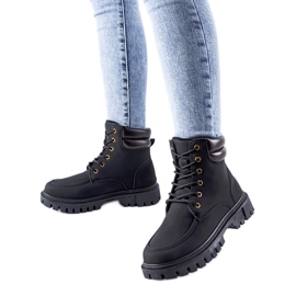 Crni izolirani mat Conroe radnici crna