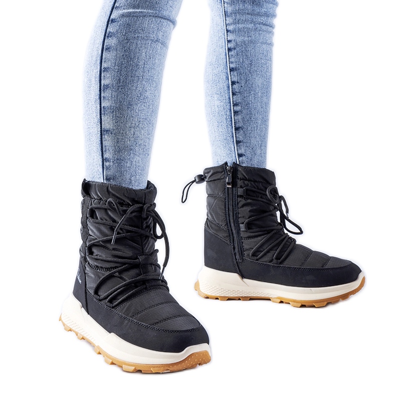 Crne izolirane Stephen čizme za snijeg crno