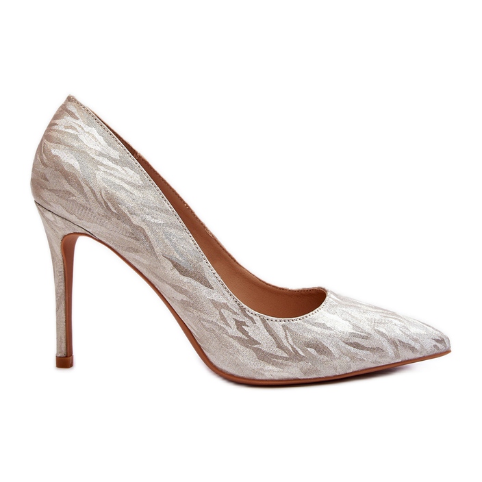 Visoke potpetice ukrašene zlatnim Klonisa sjajem zlatna