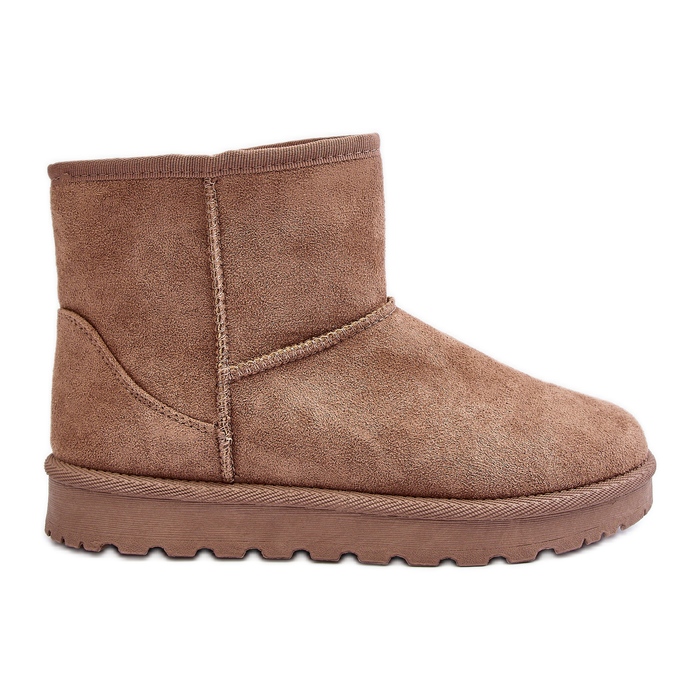 Ženske kaki Lizio čizme za snijeg s krznenom izolacijom bež