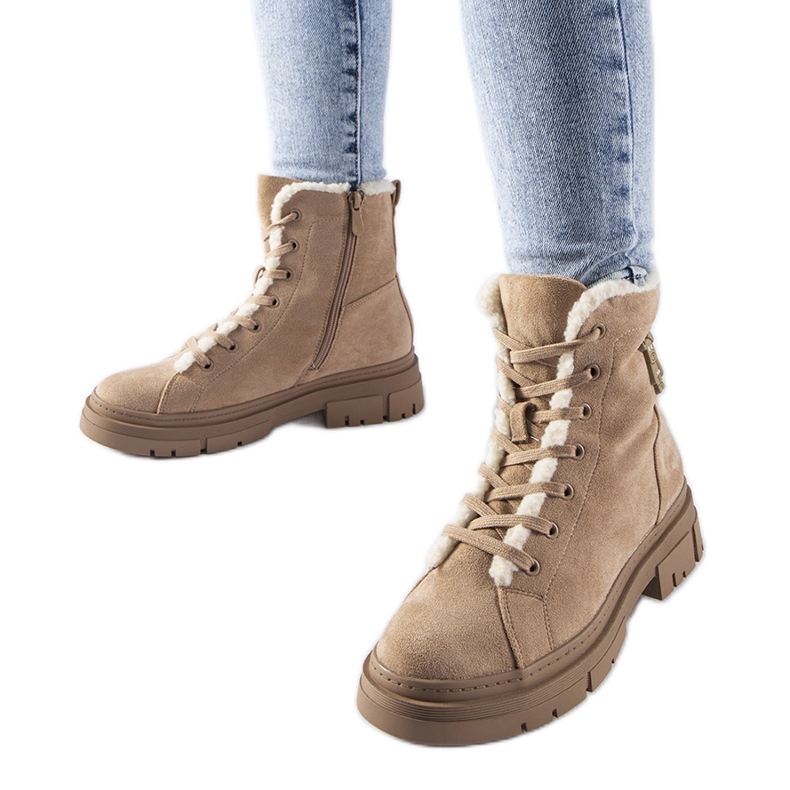 Bež izolirane gležnjače od Pompei eko antilop kože