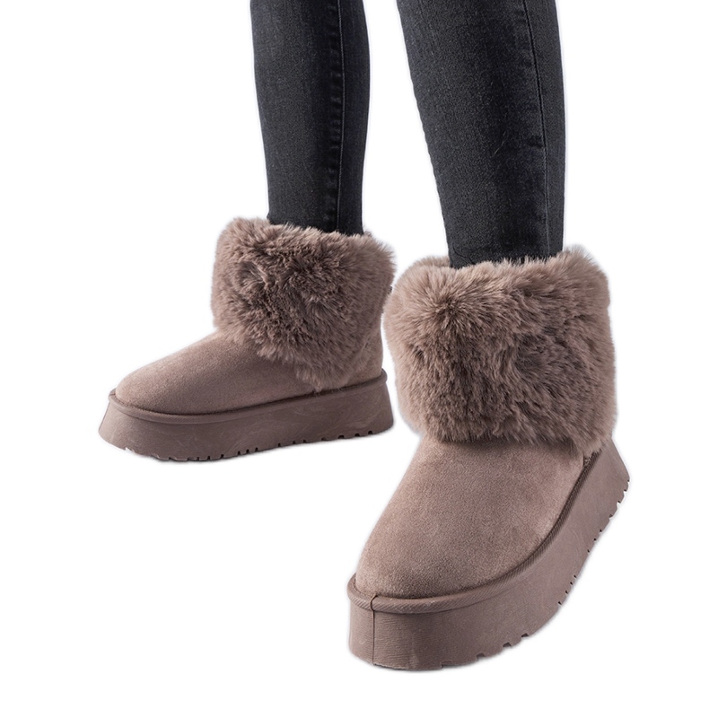 Ljubičaste čizme za snijeg ukrašene Adelfia krznom ljubičasta