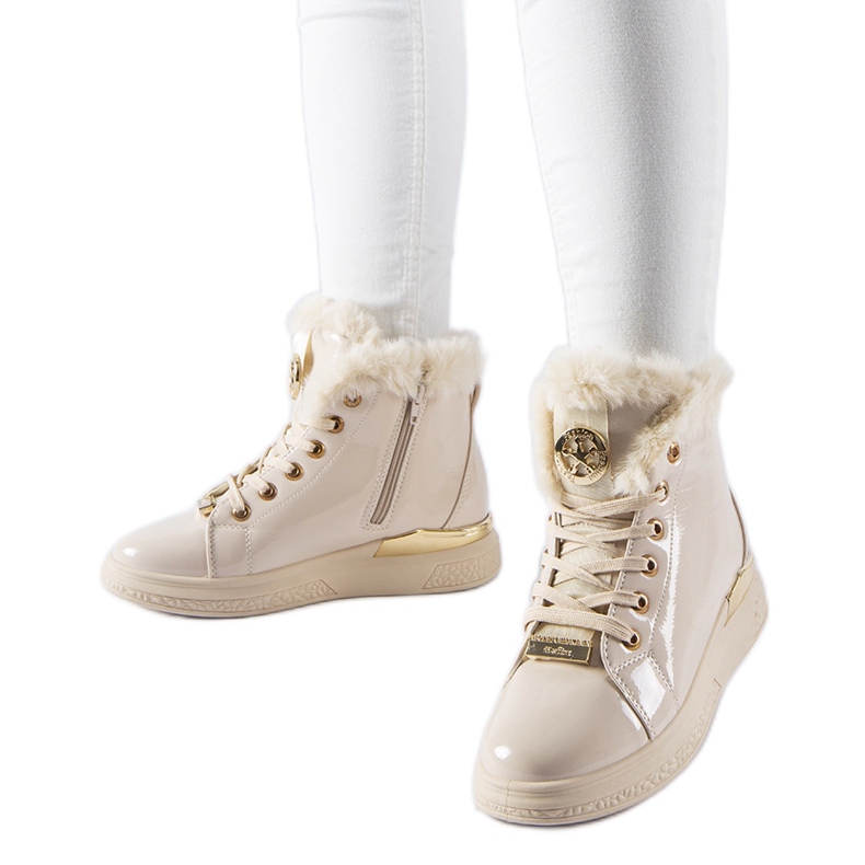 Bež tenisice podstavljene Lubriano krznom