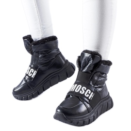 Crne izolirane čizme za snijeg s platformom Bend crna