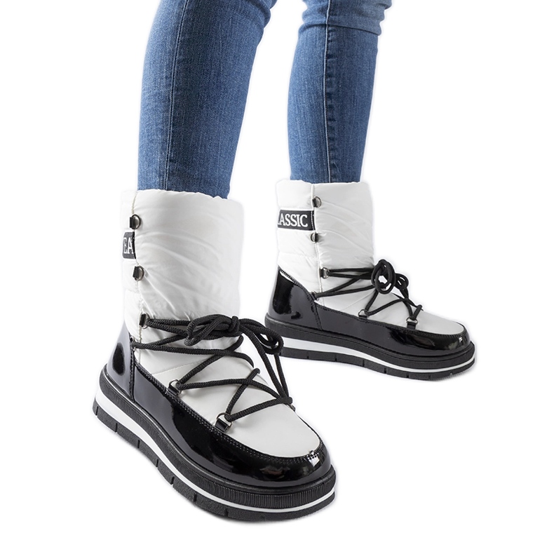 Bijele čizme za snijeg na platformi Vineyard bijela