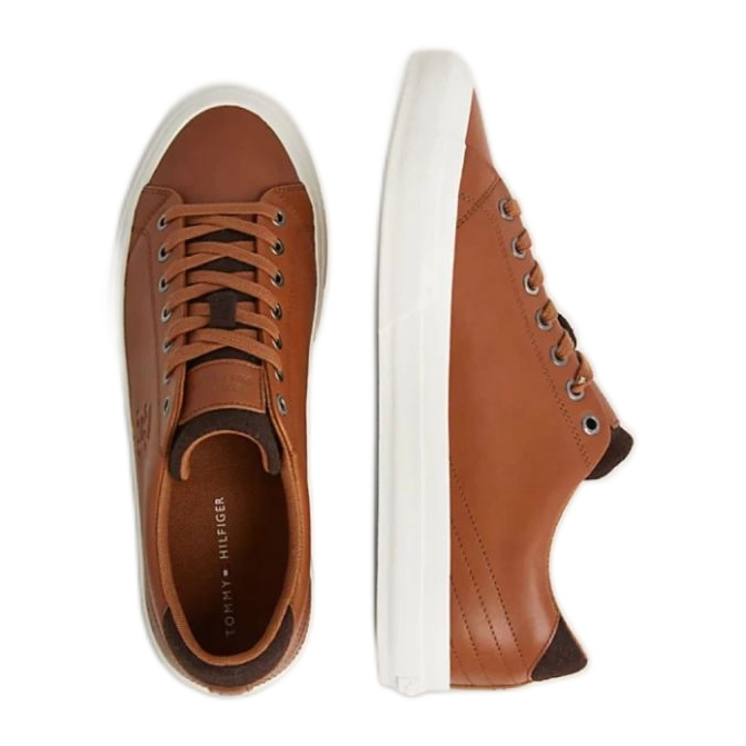 Tommy Hilfiger cipele Vulc Street Low Lth Prem M FM0FM04818 Gtu smeđa