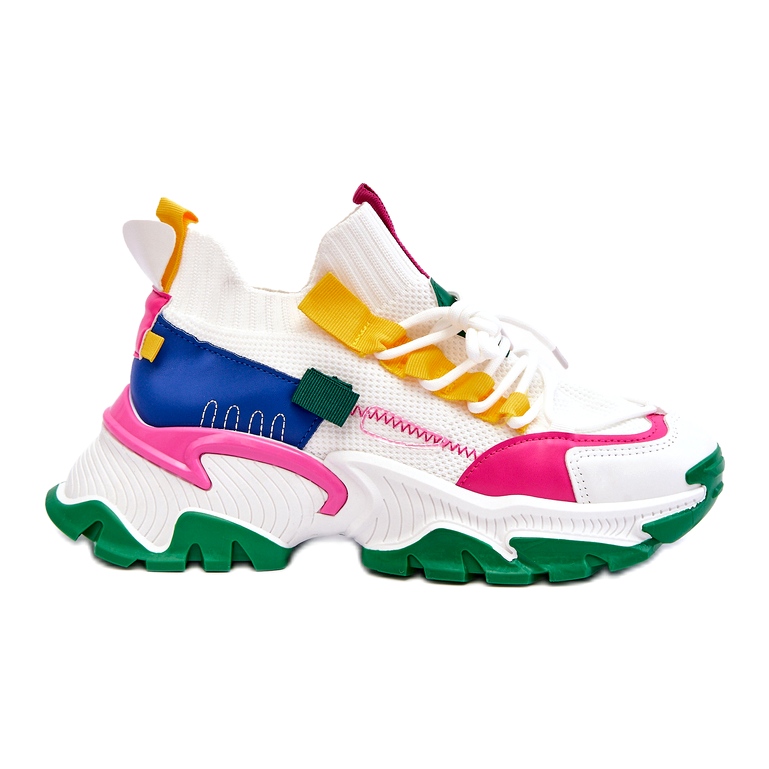 Seastar Ženske tenisice s čarapama, bijele i zelene bijela