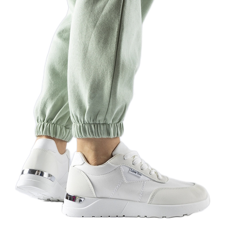 Tenisice od bijele tkanine marke Geraldino bijela