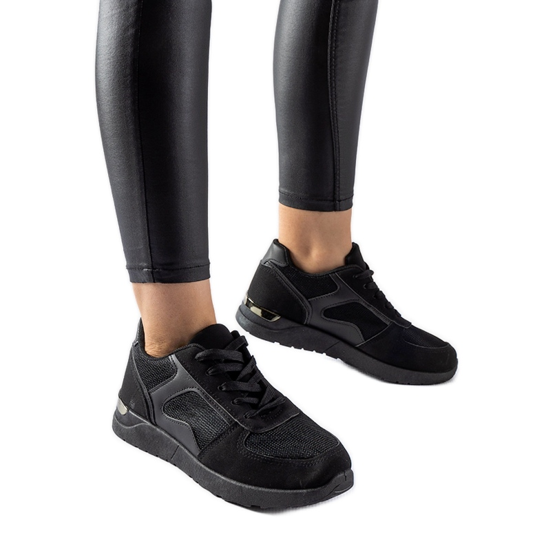 Crne tenisice izrađene od Gallo kombiniranih materijala crno