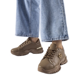 Smeđe tenisice s masivnim potplatom marke Arpaia smeđa