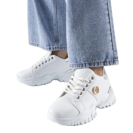 Bijele tenisice s masivnim Arpaia potplatom bijela