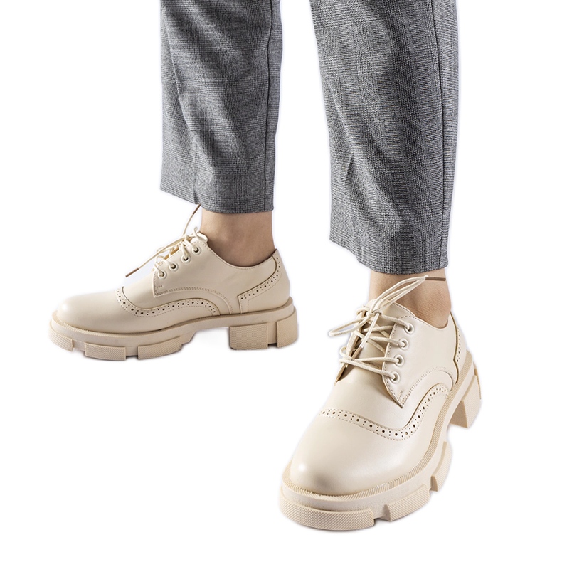 Bež cipele Piazzetta na vezanje