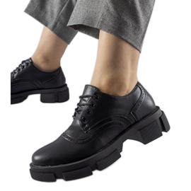 Piazzetta crne cipele na vezanje crna