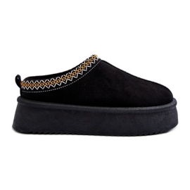 Papuče s debelim đonom od eko brušene kože, Black Sylva crna