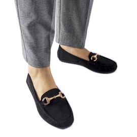 Crne mokasine ukrašene Fernanda kopčom crna