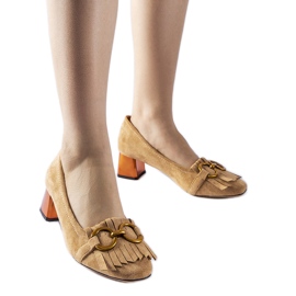 Bež cipele Basso na visoku petu