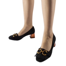 Crne Basso cipele s visokom petom crna