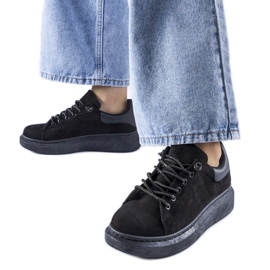 Crne Cipriano tenisice s platformom crna