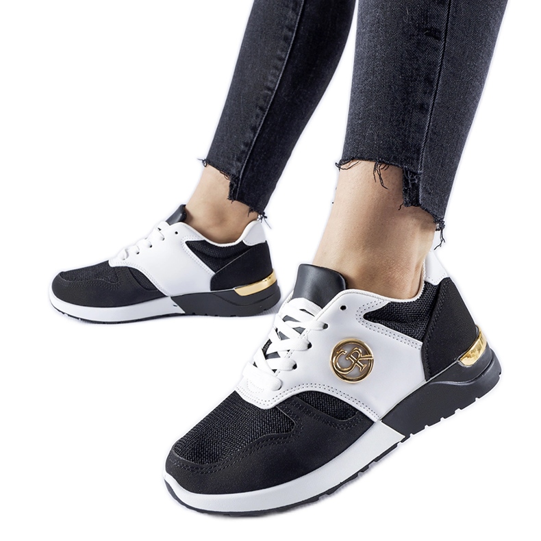 Crno-bijele Almenno sportske tenisice bijela