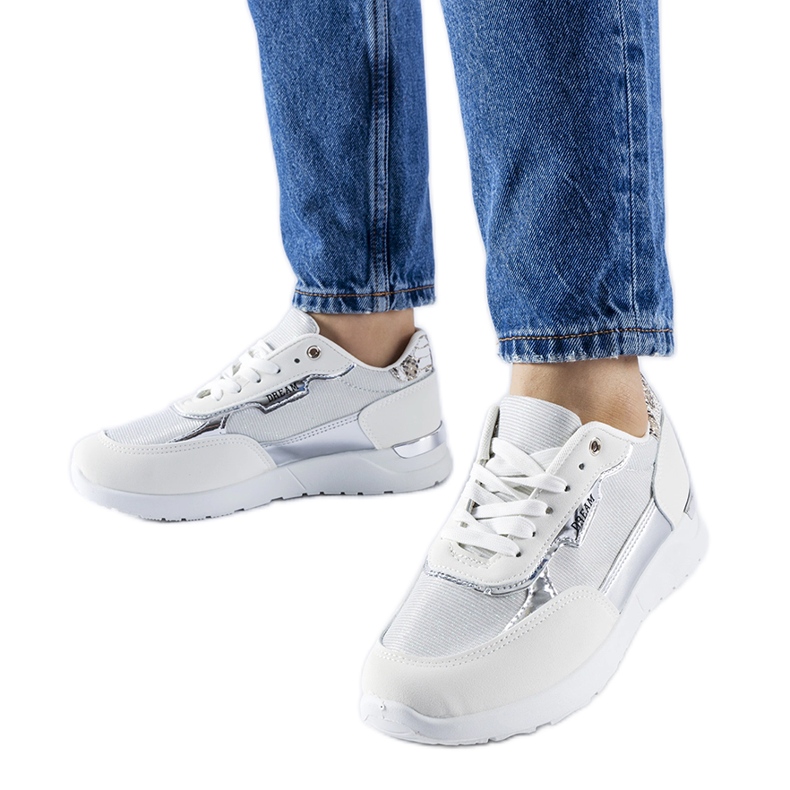 Bijele svjetlucave tenisice iz Roganzuola bijela