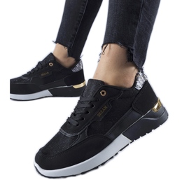 Roganzuolo crne svjetlucave tenisice crna