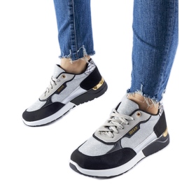 Crne i srebrne svjetlucave tenisice iz Roganzuola crna