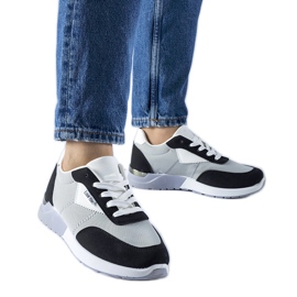 Tenisice od sive i crne tkanine marke Geraldino siva