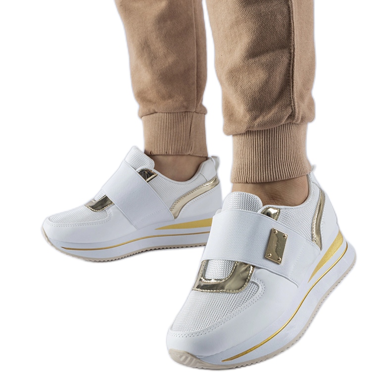 Bijele slip-on tenisice sa platformom Sages bijela