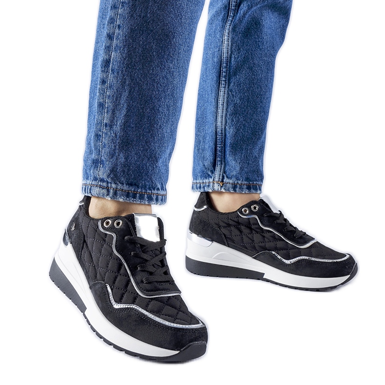 Crne Pisignano tenisice na wedge crno