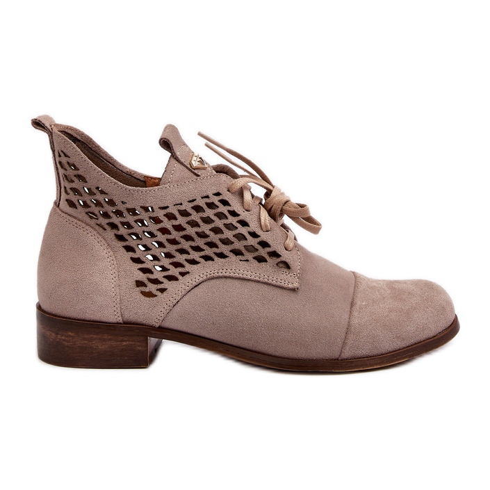 Zazoo 2878 Niske otvorene ženske čizme, antilop, bež