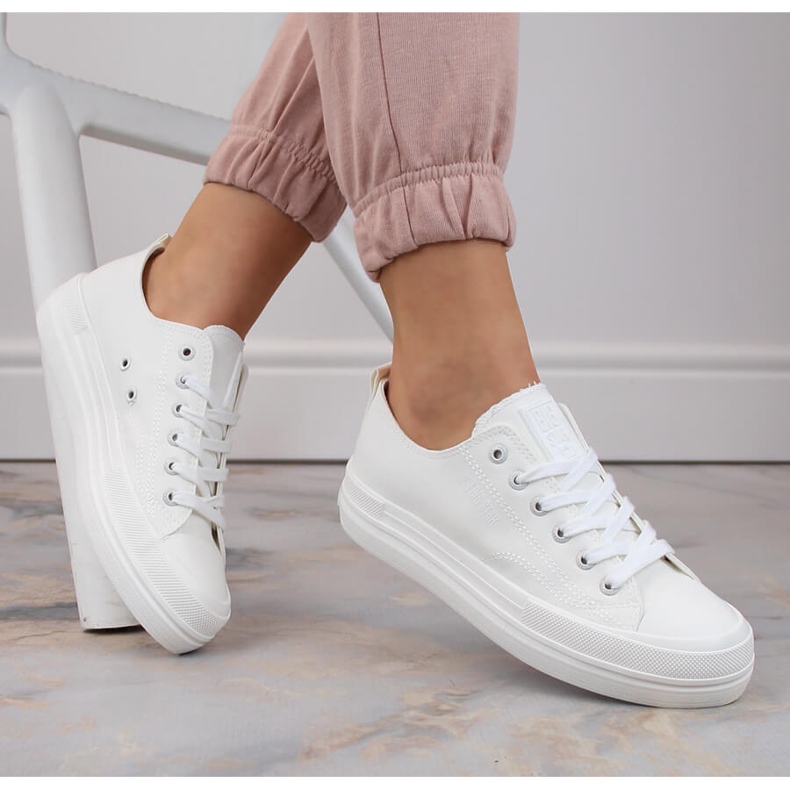 Ženske bijele platform tenisice Big Star LL274968 bijela