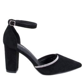 Ingrid Crne cipele s visokom petom i kamenčićima crna