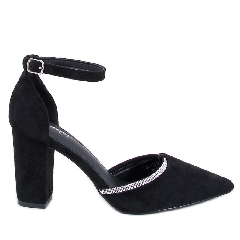 Ingrid Crne cipele s visokom petom i kamenčićima crno