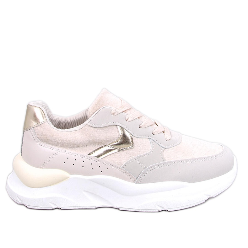 Clervie Beige tenisice na wedge bež