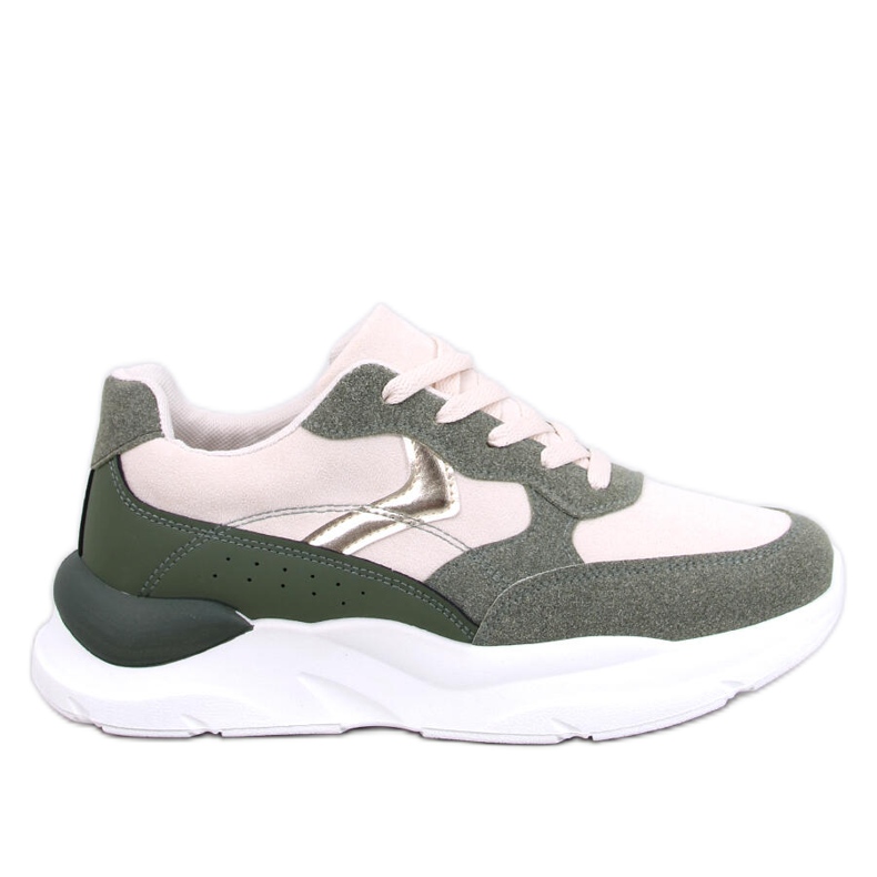 Clervie Green tenisice na klin zelena