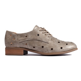 Daszyński zlatne ažur ženske cipele zlatni