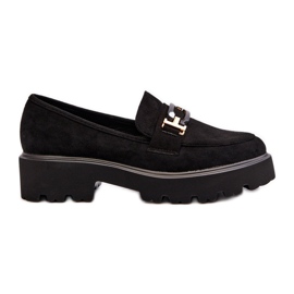 Ženske mokasine s ukrasom Black Omavia crna