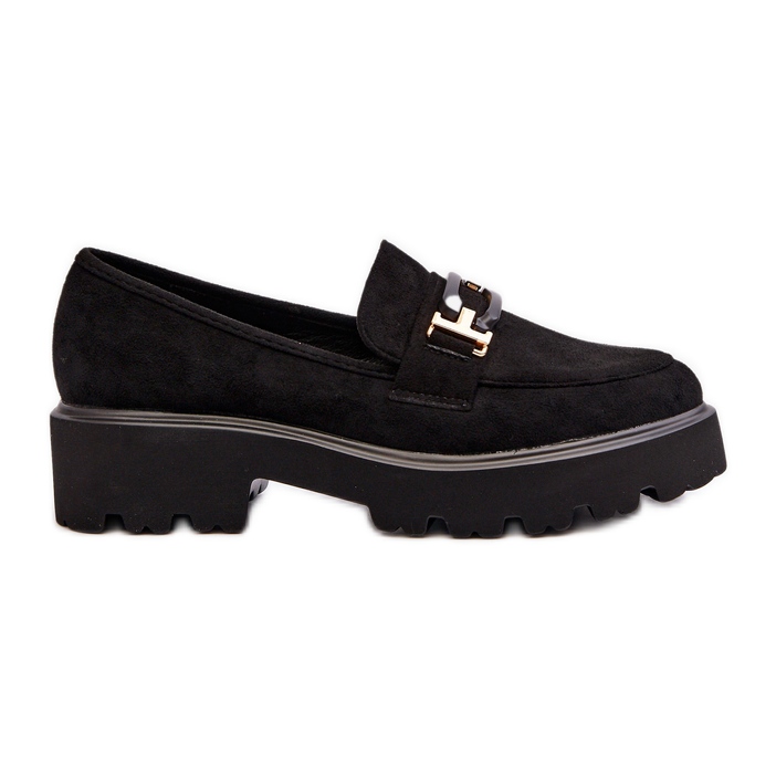 Ženske mokasine s ukrasom Black Omavia crno