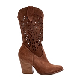 Zazoo 3414 Ženske otvorene gležnjače, antilop smeđa