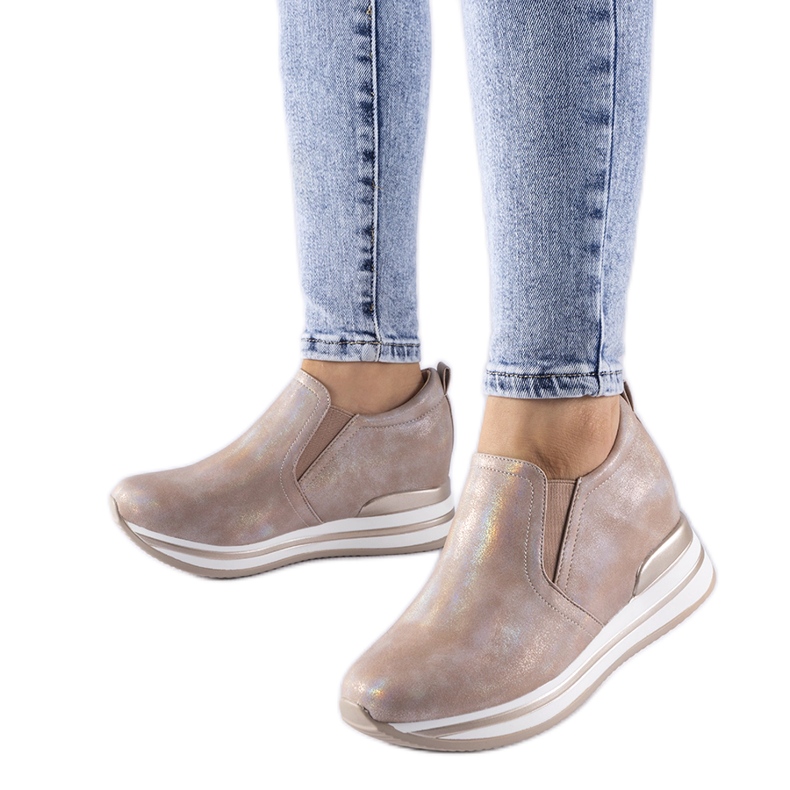 Svijetlo ružičaste Alquippa tenisice na wedge ružičasta